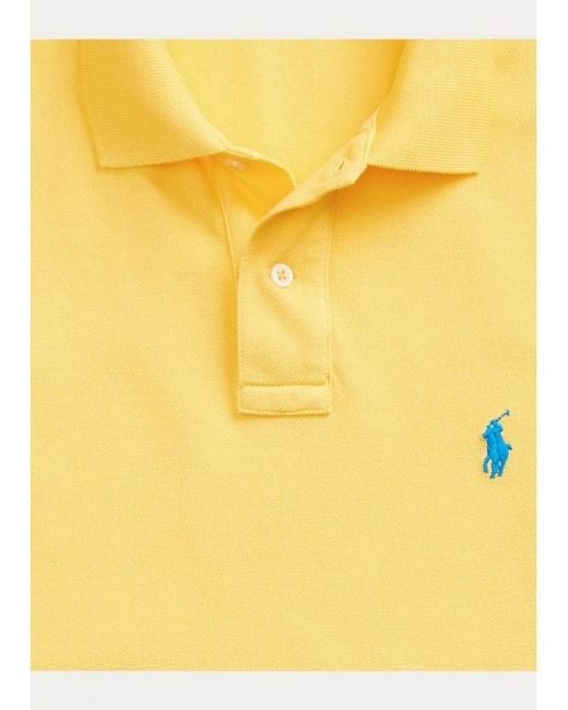 Polo Ralph Lauren Yellow Pony Embroidered Short-Sleeved Polo Shirt for men