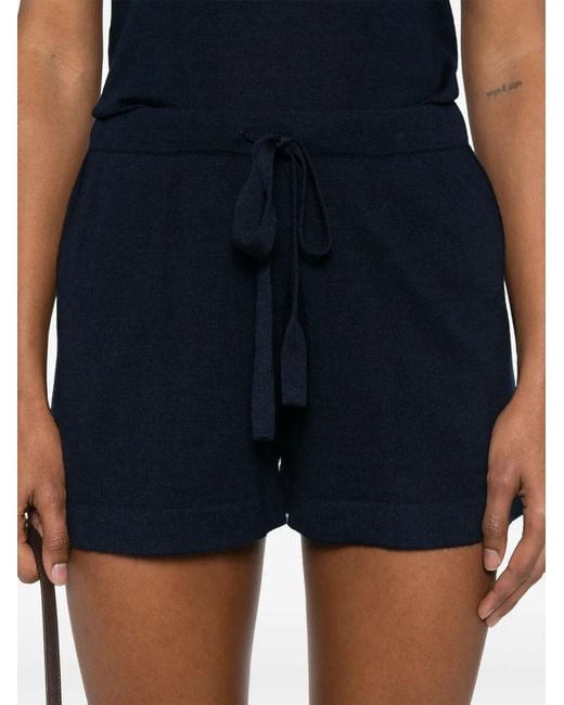P.A.R.O.S.H. Blue Fine-Knit Mini Shorts