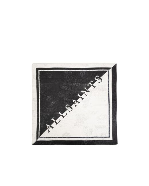 AllSaints Black Pattern Scarf
