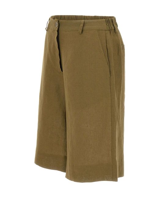 Kaos Green Elastic-Waist Bermuda Shorts