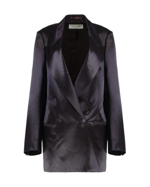 Dries Van Noten Black Double-Breasted Blazer