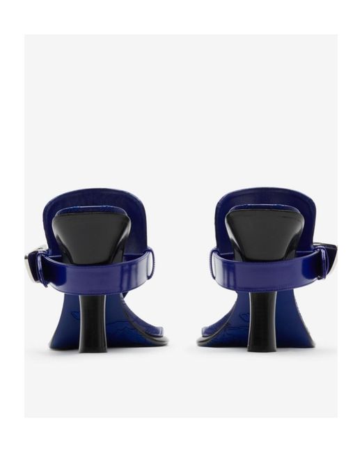 Burberry Blue Bay Equestrian Knight Motif Sandals