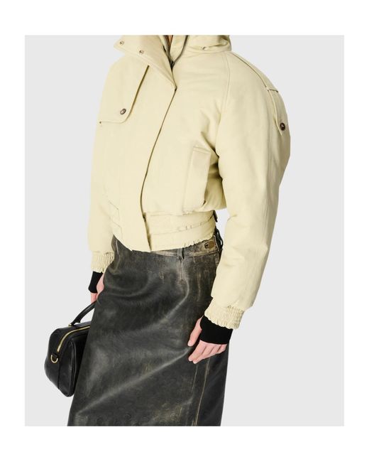 MARINE SERRE Natural Buckled Gabardine Bomber Jacket for men