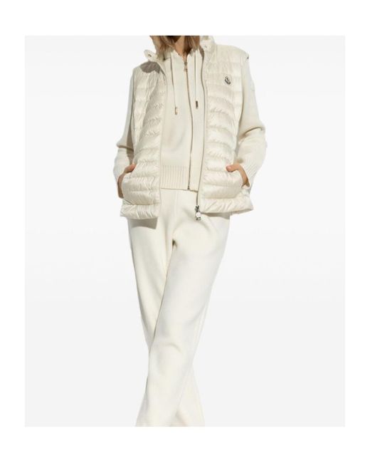 Moncler White Igens Zip-Up Quilted Gilet