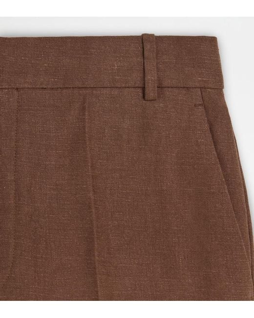 Tod's Brown Belt Loop Casual Pants