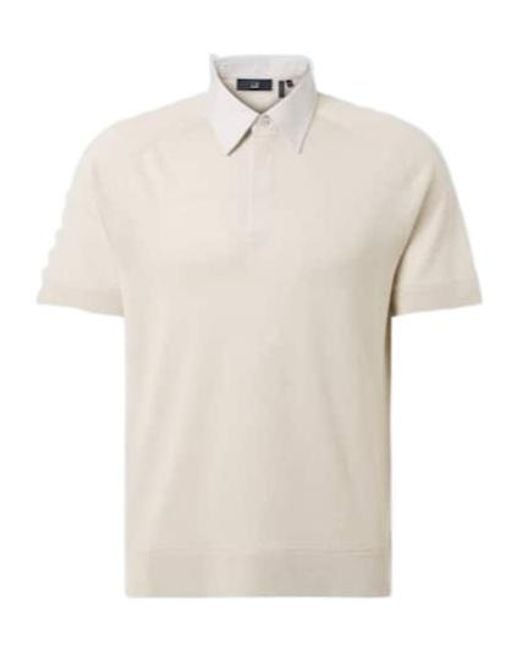 Dunhill White Linen And Silk Polo Shirt for men