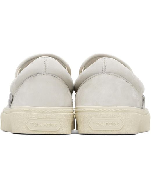 Tom Ford White Suede Sneakers for men