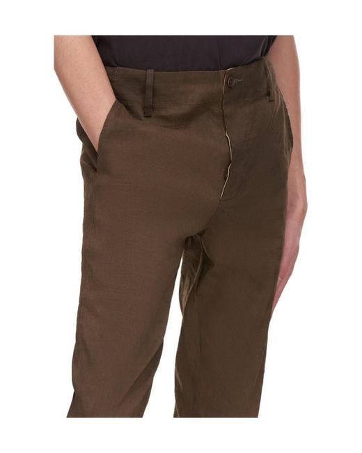 Uma Wang Brown Straight-Leg Chino Trousers for men