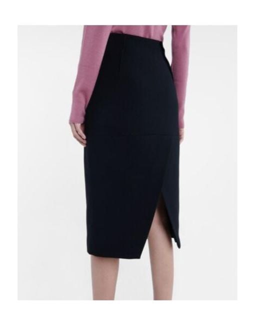 Altuzarra Black Lester Stretch-Wool Pencil Skirt