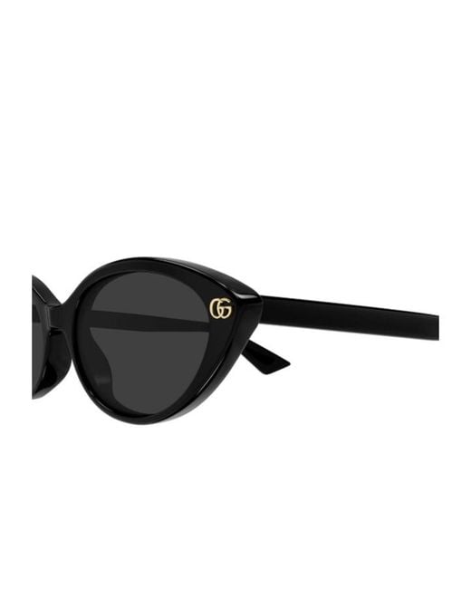Gucci Black Eyewear Cat Eye Frame Sunglasses