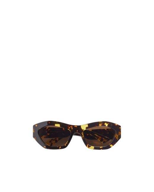 Bottega Veneta White Reace Oval Sunglasses