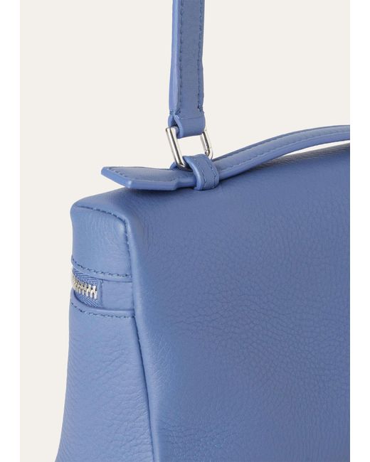 Loro Piana Blue Extra Pocket L19 Zipper Crossbody Bag