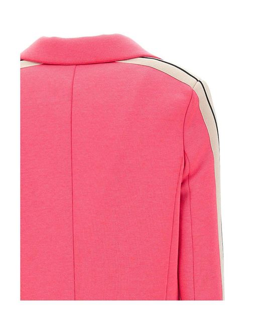 Palm Angels Pink Stripe-Sleeved Track Blazer