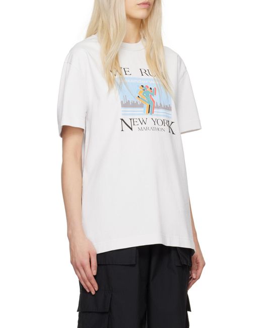 Alexander Wang White Logo Printed Crewneck T-Shirt