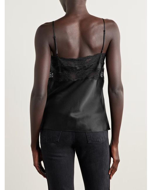 Nili Lotan Black Felicie Lace-Detail Top