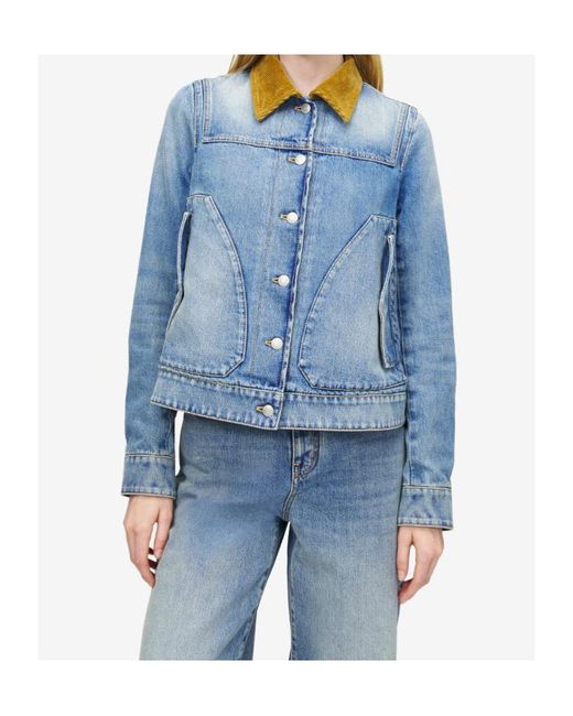 McQueen Blue Boxy Denim Jacket