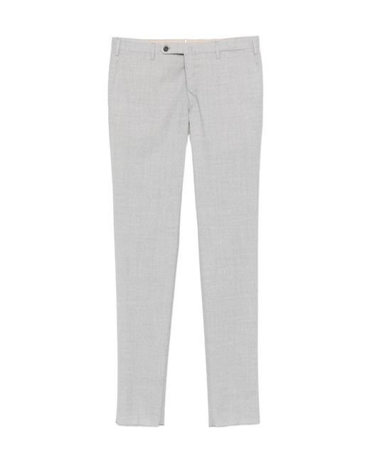 Incotex Gray Button-Fastening Trousers for men