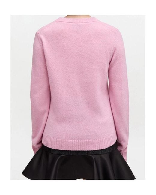 Ganni Pink Rabbit Graphic Crewneck Jumper