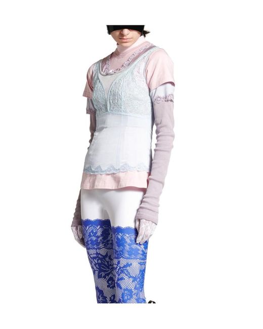 Balenciaga White Layered Multicolo Long-Sleeved Top