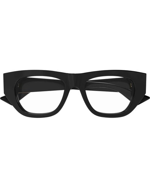 Bottega Veneta Black Eyewear Square Frame Glasses