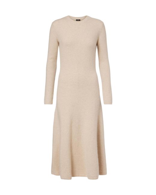 Joseph Natural Round Neck Long Sleeve Dress