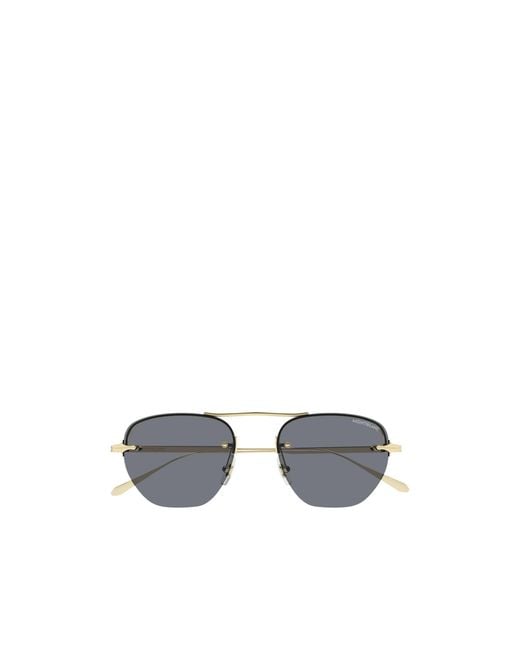 Montblanc Metallic Eyewear Pilot Frame Sunglasses for men