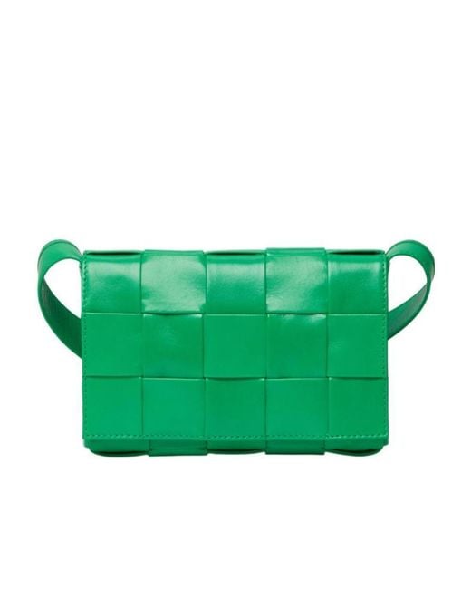 Bottega Veneta Green Logo Shoulder Bag for men