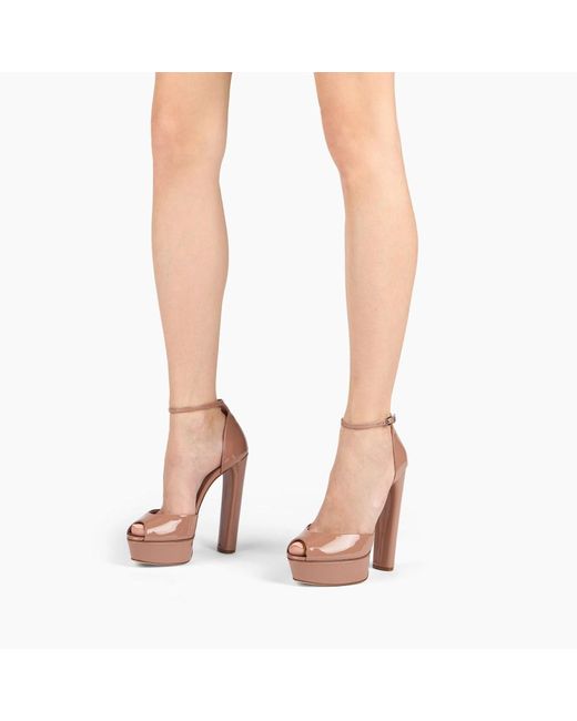 Casadei White Flora Platform Sandal