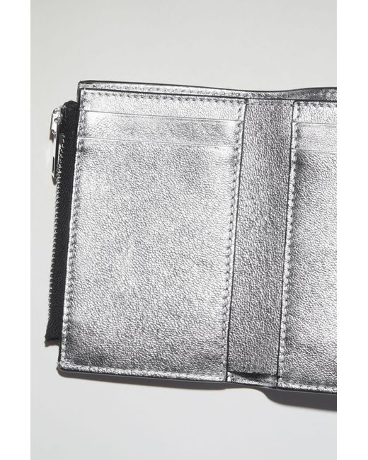 Acne White Musubi Folding Wallet for men