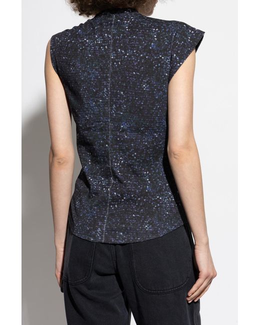 Isabel Marant Blue Nayda Sleeveless Top