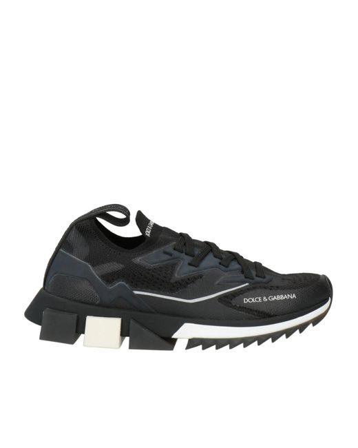 Dolce & Gabbana Black Solid Color Sneakers