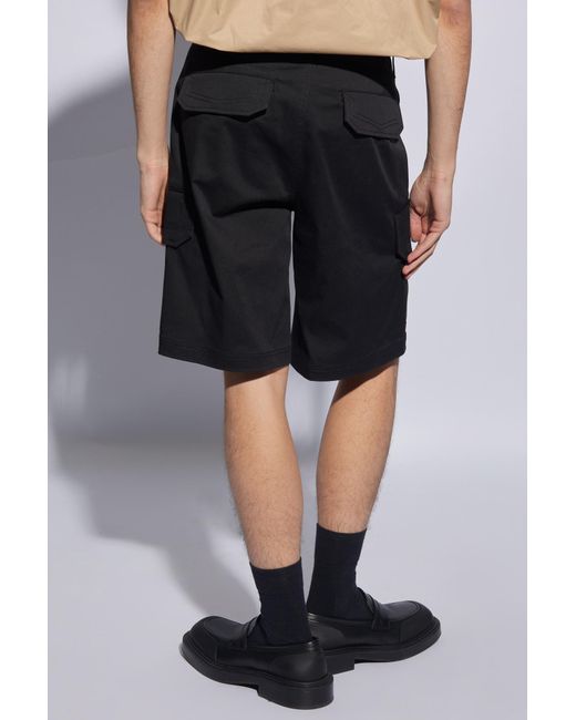 Moschino Black Cargo Shorts for men