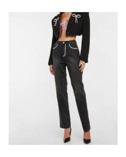 Area Pink Embellished Cropped Plaid Corset Top
