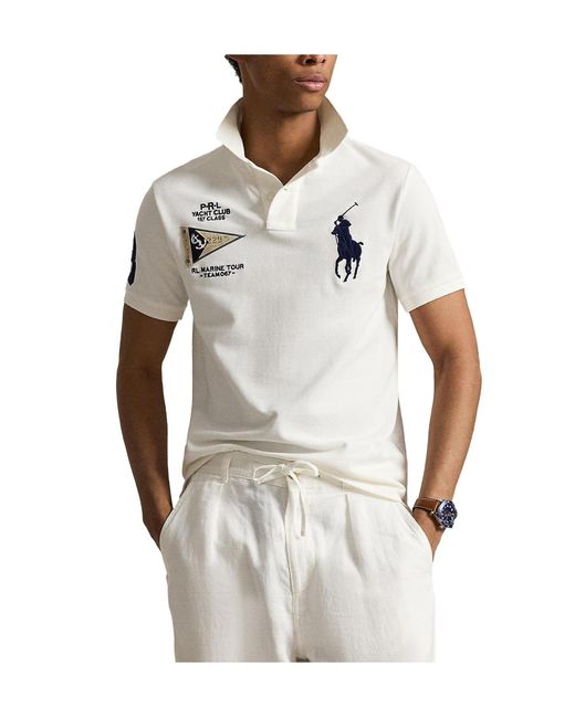 Polo Ralph Lauren White Simple Short-Sleeved Polo Shirt for men