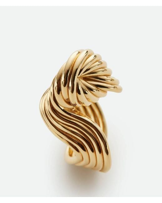 Bottega Veneta Metallic Slice Ring