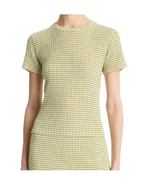 Vince Yellow Gingham T-Shirt