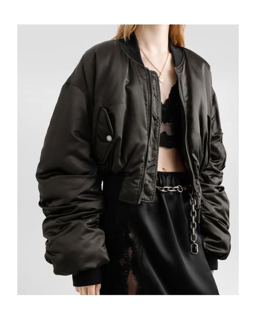 Dolce & Gabbana Black Nylon Canvas Over Jacket