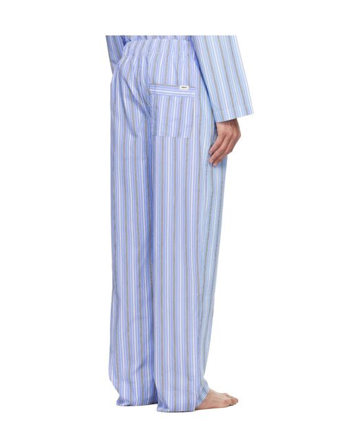 Tekla Blue Drawstring Pajama Pants for men