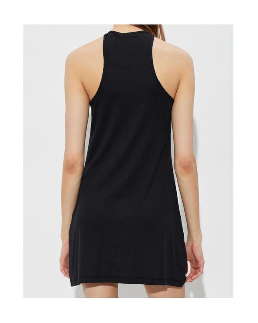 M I S B H V Black Chain-Detail Halterneck Dress