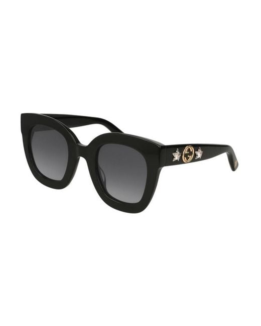 Gucci Black Eyewear Oversized Frame Sunglasses