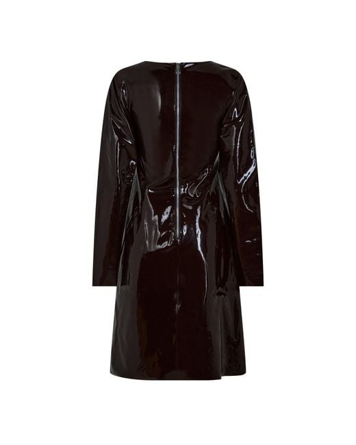 Bottega Veneta Black Draped Textured Mini Dress