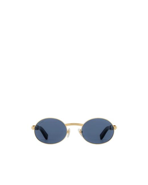 Cartier Blue Giverny Oval Frame Sunglasses for men