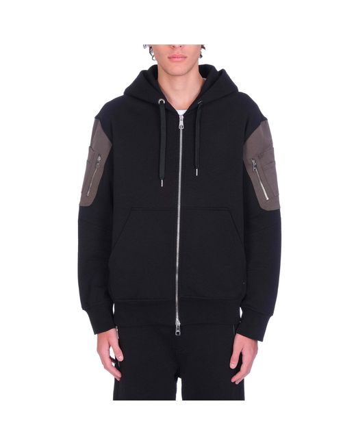 Neil Barrett Black Zip-Up Hoodie for men