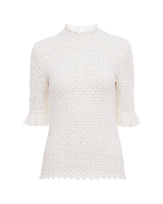 Chloé White Short-Sleeved Sweater
