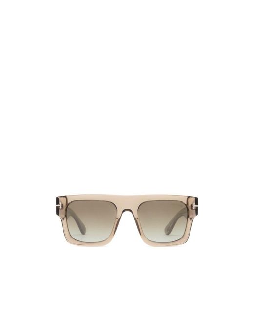 Tom Ford Metallic Eyewear Fausto Square Frame Sunglasses for men