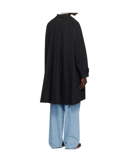 MM6 by Maison Martin Margiela Blue Twill Trench Coat for men