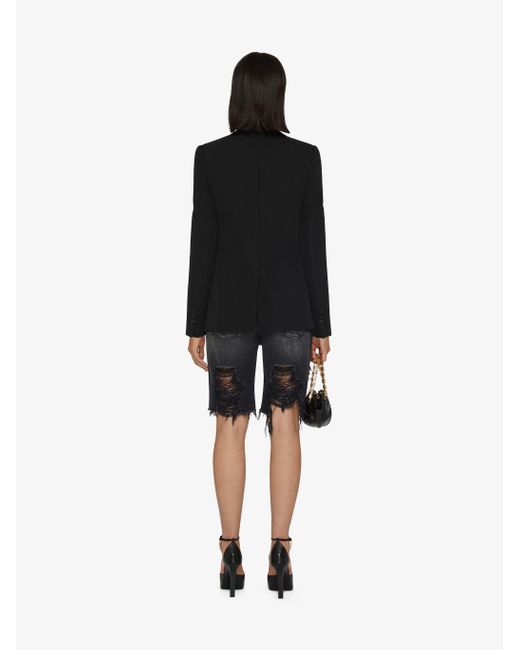 Givenchy Black V-Neck Single-Breasted Jacket