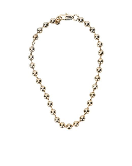 Semicouture Metallic Semi Couture Beaded Chain Necklace