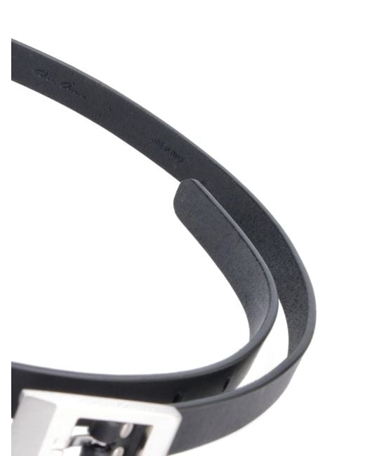 Rick Owens White Mini Stooges Buckle Belt
