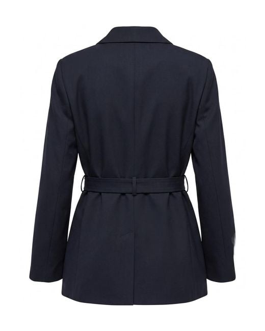 Pinko Blue Belted Slim-Fit Jacket